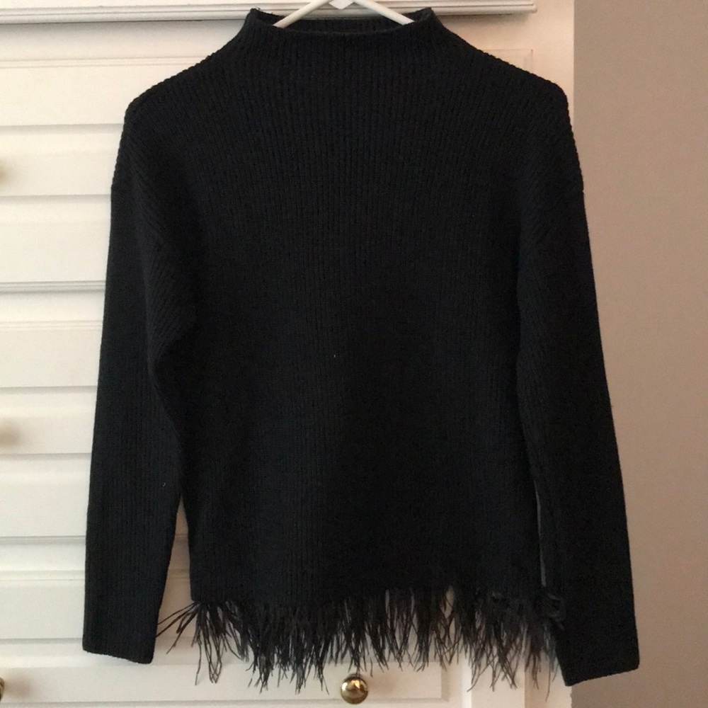 Black turtleneck sweater